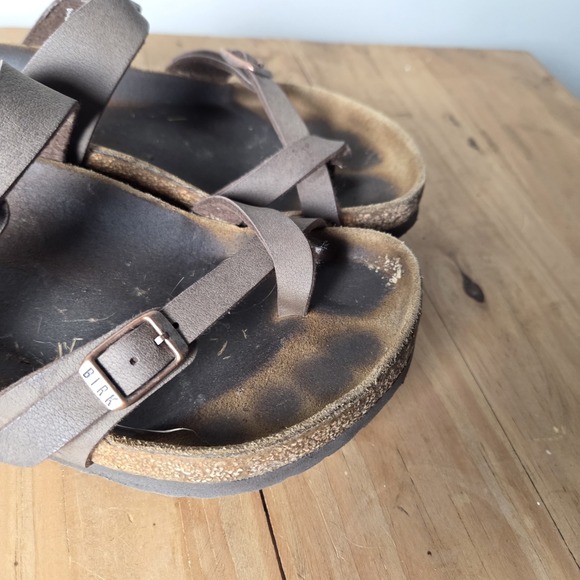 Birkenstock Mayari Mocha 38 / Size 7 Womens Brown Slip On Slides Germany - Read - Picture 4 of 9